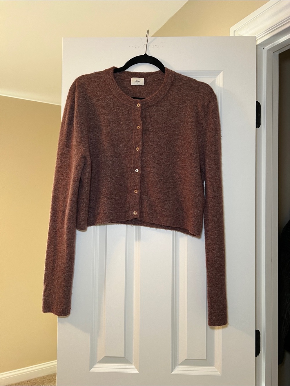 Aritzia Mauve Button Cardigan